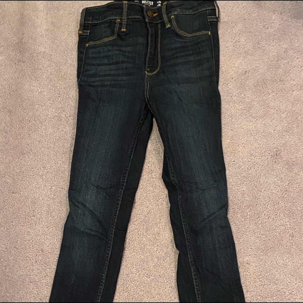 navy jeans hollister